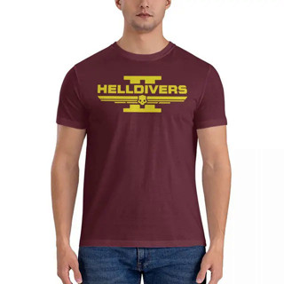 男士電子遊戲,booom T 恤 Helldivers 棉上衣幽默短袖圓領 T 恤生日禮物 T 恤