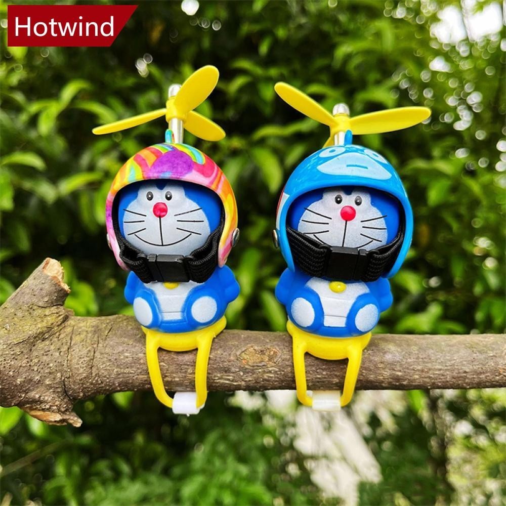 Hotwind 可愛藍貓帶頭盔螺旋槳螺旋槳螺旋槳裝飾破風破風玩具馬達騎行裝飾單車裝飾O6Z5