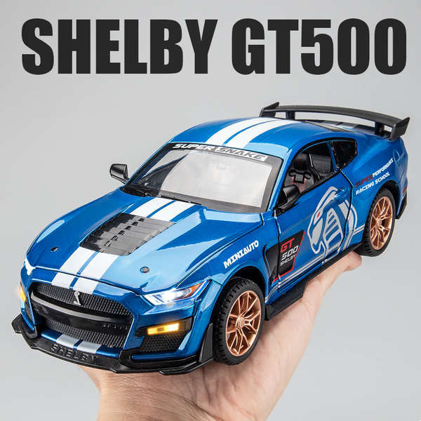 福特野馬GT500合金汽車模型仿真謝爾比肌肉跑車兒童玩具車模擺件