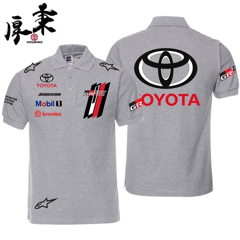 TOYOTA車隊服GR賽車服CAMRY Crown Levin COROLLA車戶外駕駛純棉POLO襯衫短袖