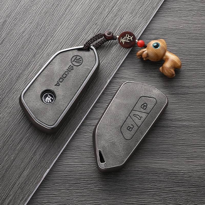斯柯達Skoda鑰匙套Supai Superd KAROQ Octavia Pro Yeti Scala鑰匙圈 鑰匙扣