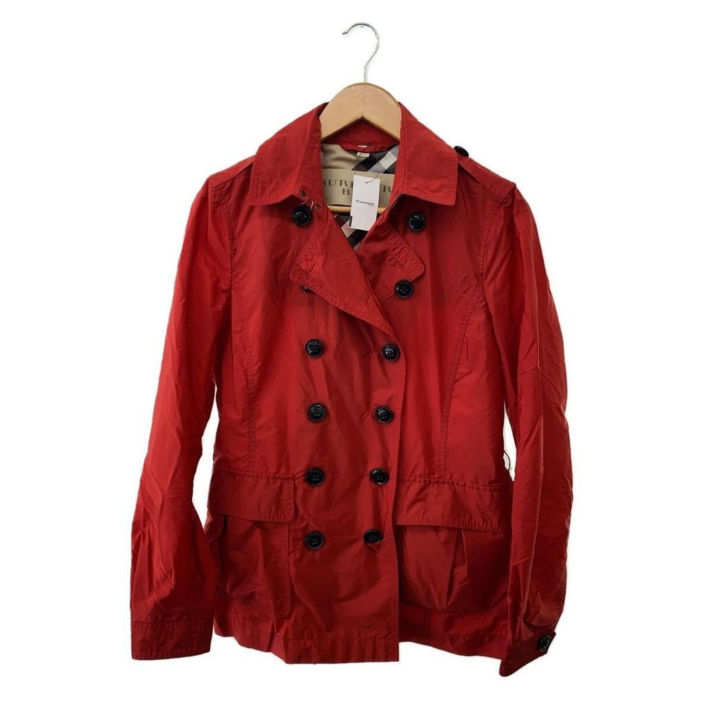 Burberry 博柏利 外套 長版風衣 大衣聚酯纖維 紅色 日本直送 二手