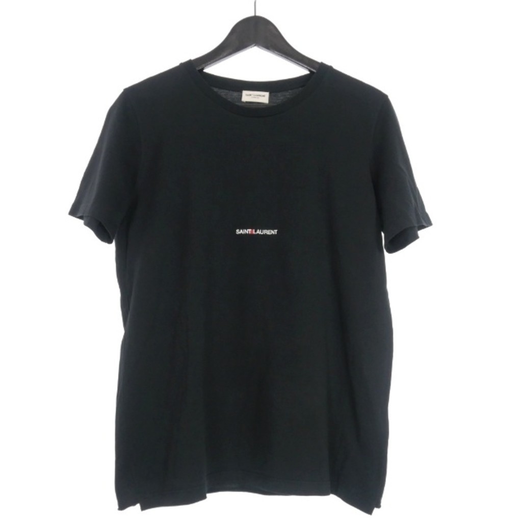 Yves Saint Laurent YSL 聖羅蘭 Laula針織上衣 T恤 襯衫小型 黑色 短袖 日本直送 二手