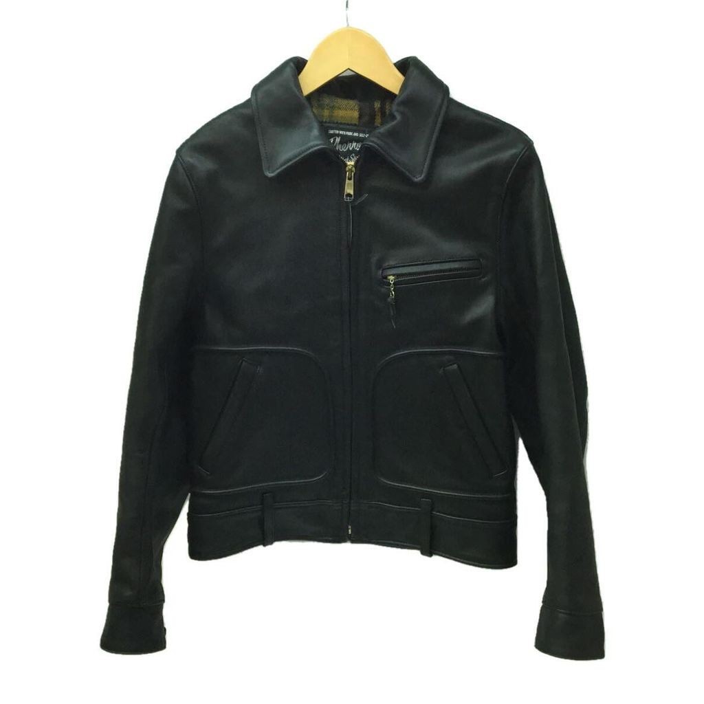 PHERROW’S ROSE皮衣外套 夾克外套黑色 皮革 單 日本直送 二手