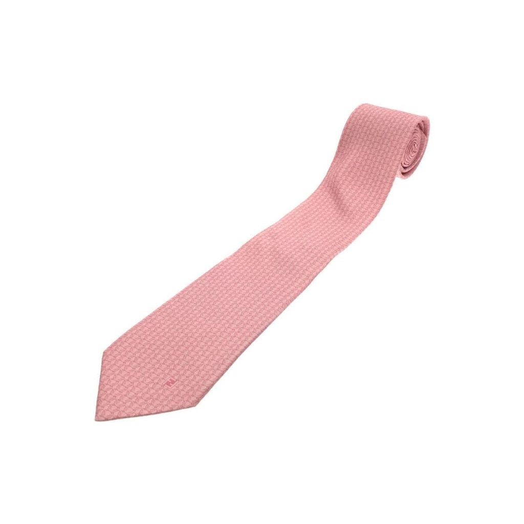 FENDI 芬迪 男裝 領帶粉紅色 絲綢 日本直送 二手