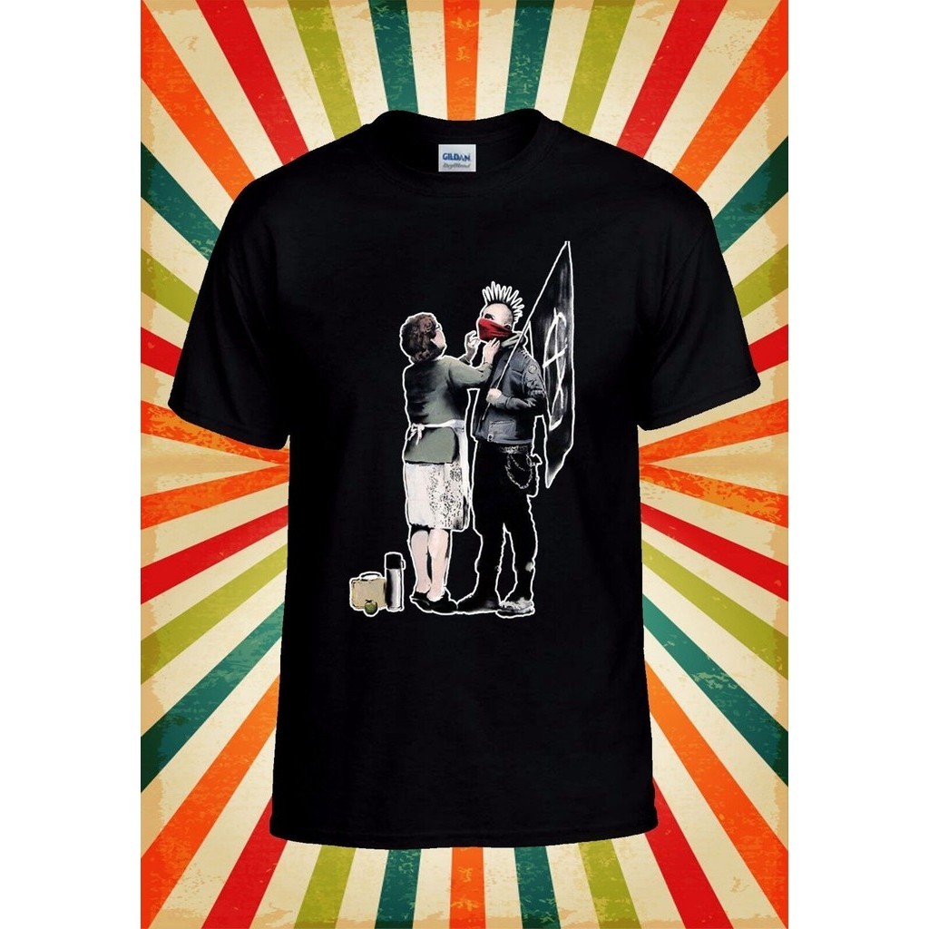 2024 禮品襯衫 Banksy Punk Mum Anarchy Art 有趣的男士女士背心背心
