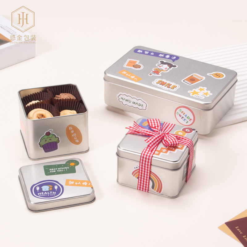 【現貨】【馬口鐵盒】餅乾盒 簡約 原色 ins風 鐵盒 烘焙 馬口鐵 曲奇 甜品盒子 提拉米蘇 包裝盒