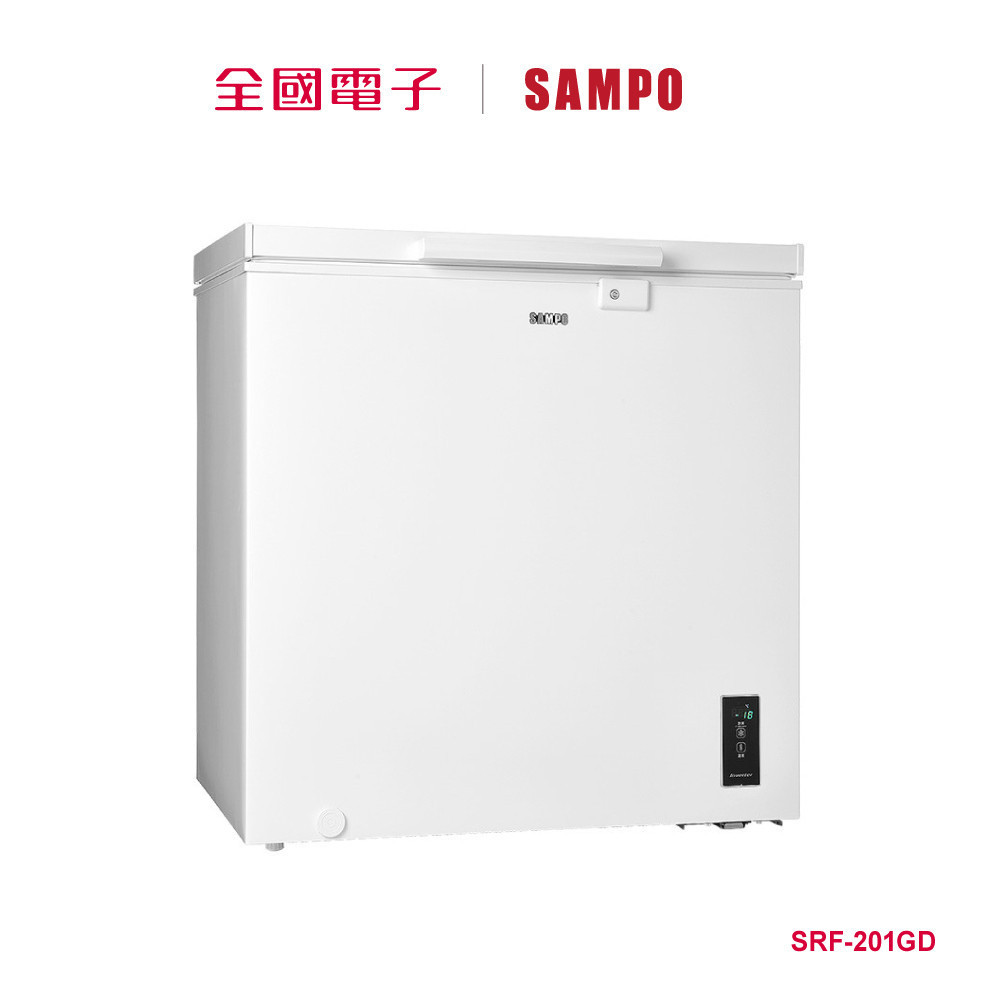聲寶200L變頻臥式冷凍櫃  SRF-201GD 【全國電子】