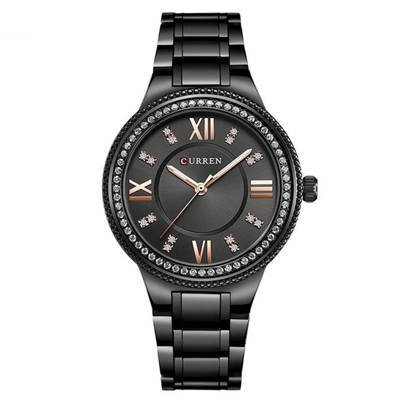 CURREN品牌 9004 防水 石英 水鑽 女士手錶