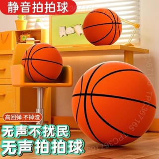 臺灣出貨 耐磨兒童靜音籃球室內訓練加重彈力球充氣拍拍球運動鍛鍊兒童玩具DG125