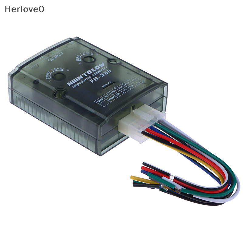 Herlove 12V 4 聲道音頻阻抗轉換器高低線路汽車立體聲收音機揚聲器頻率濾波器 TW