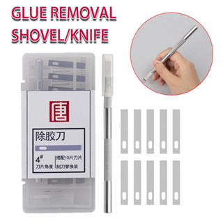 手機後蓋玻璃拆卸器維修工具適用於 iPhone 14 13 11 12 XS 8 刮刀片帶平口用於去除膠水,手機主機板玻璃