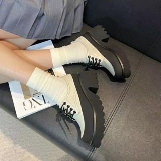 限時下殺🚀🚀✨日系 JK小皮鞋 學院風2025秋季新款英倫風小皮鞋女鬆糕厚底樂福鞋女黑色大頭瑪麗珍單鞋