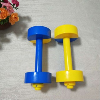 現貨【兒童體操器械】新品幼兒園 早操器械 兒童玩具 雙色啞鈴 加厚塑膠 體操舞蹈 手搖鈴道具