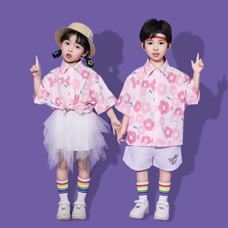 兒童啦啦隊服裝幼兒園合唱可愛表演服裝套裝小學六一啦啦隊表演服裝合唱可愛表演服裝套裝小學生啦啦隊