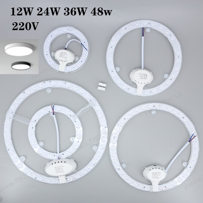Ac 220V 240V 12W 24W 36W 48w 白色 LED 燈芯片 PANEL Circle Light 圓