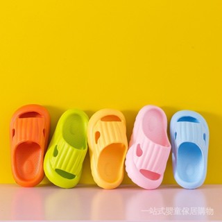 軟底輕便 新款兒童包頭涼拖鞋 夏季中兒童韓版素色包頭厚底防滑浴室室內拖鞋 兒童室外拖鞋