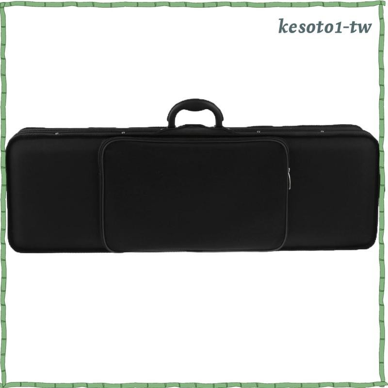 [KesotoaaTW] 牛津布 4/4 小提琴盒架收納袋單肩包禮物黑色 77 x 25 x 13 厘米