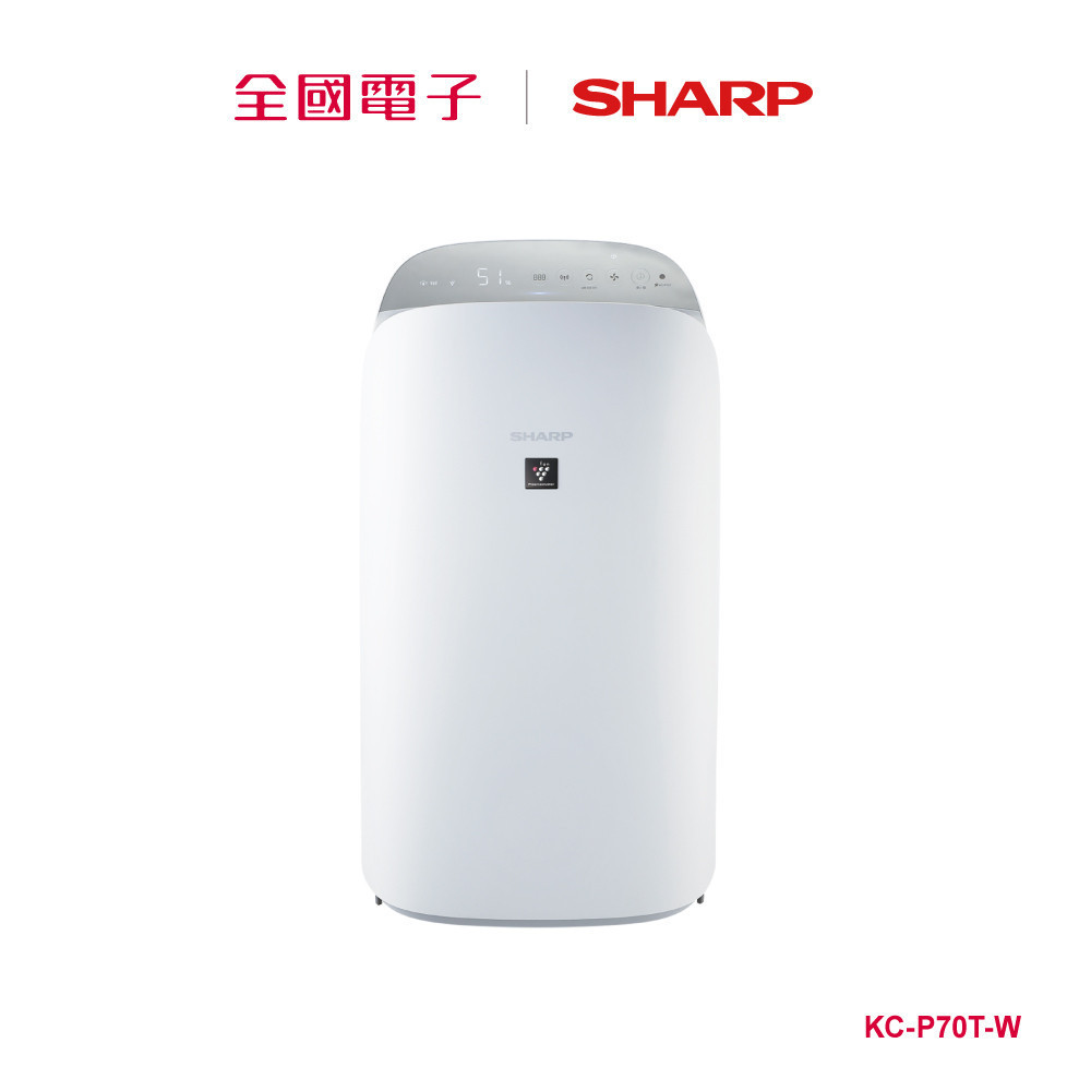 SHARP AIoT美型鬱金香空氣清淨機 16坪  KC-P70T-W 【全國電子】