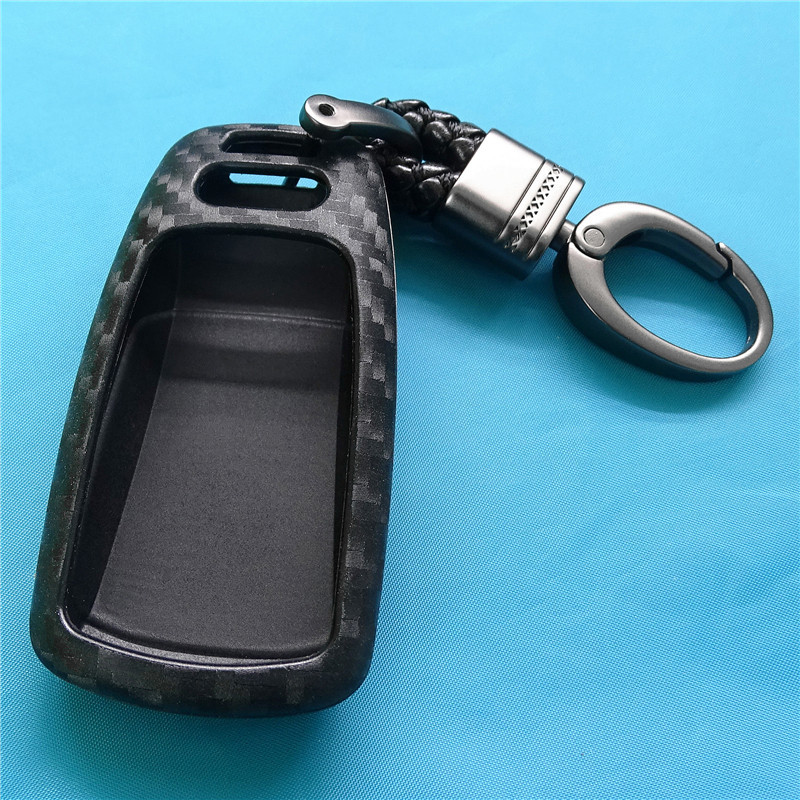 矽膠汽車鑰匙套保護套鑰匙扣 適用於奧迪Audi TT Q7 TTS A4L Q5L A5 2017-2019