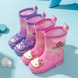 【現貨速發】三麗鷗 兒童雨鞋 庫洛米女童雨靴 幼兒園卡通 小公主 女孩雨膠靴