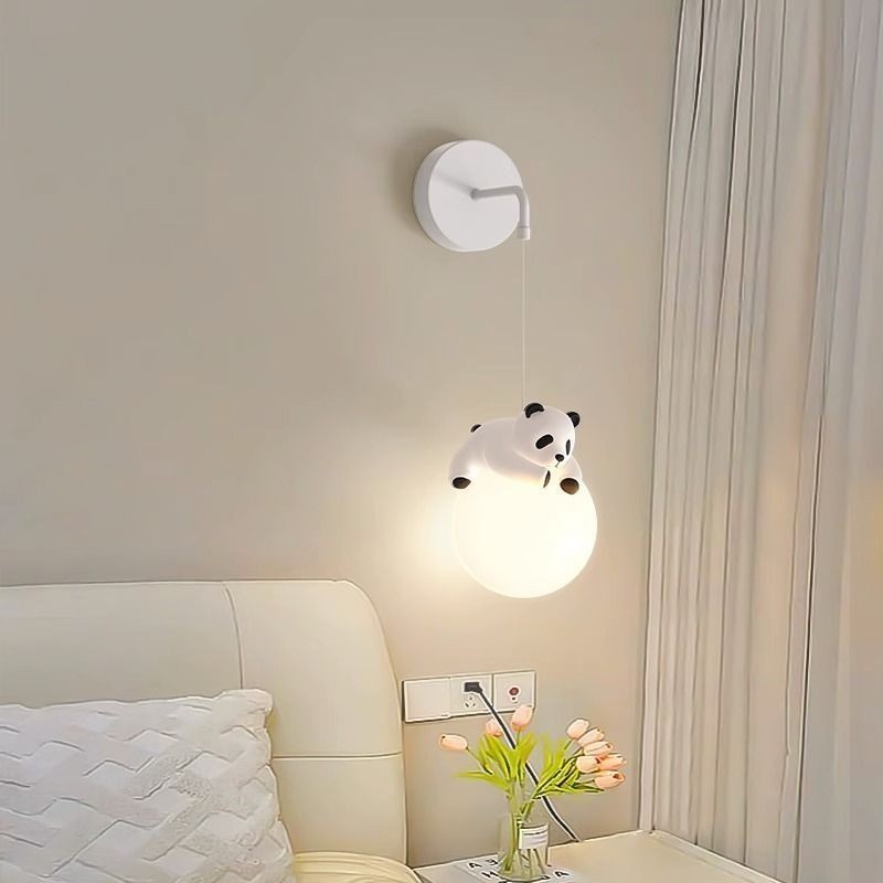 法式忌廉風卡通壁燈月球兒童房臥室床頭燈創意個性電視背景牆燈具