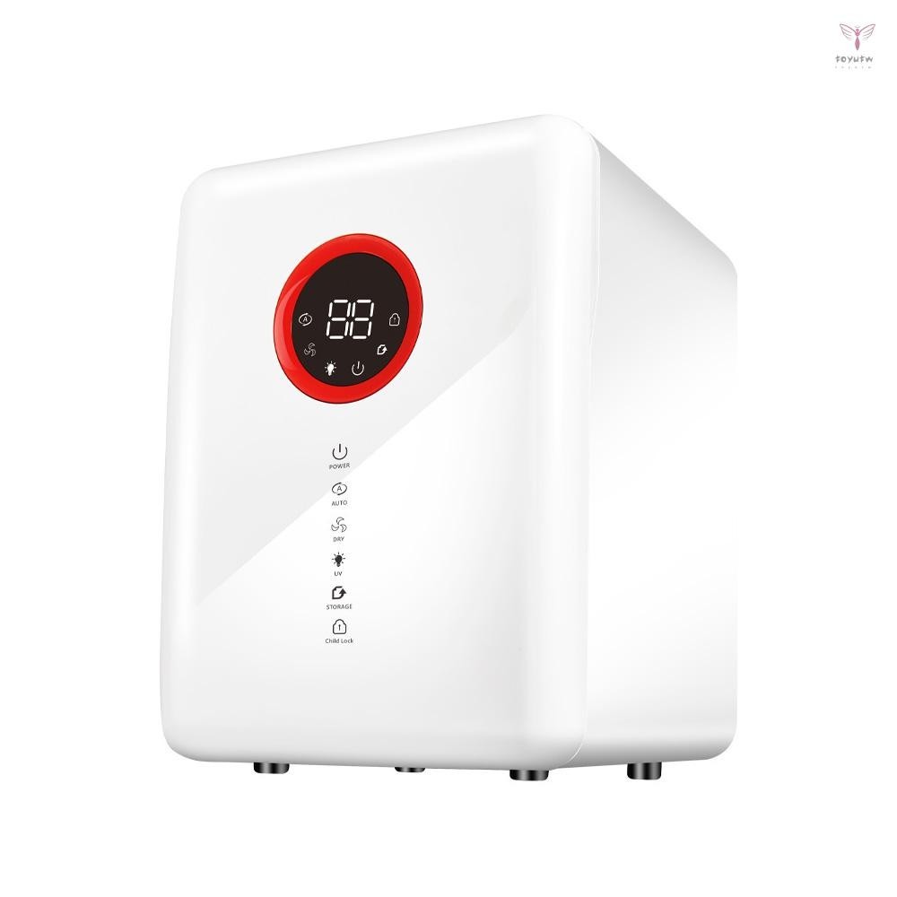 2 合 1 嬰兒奶瓶消毒器和烘乾機紫外線消毒器適用於奶瓶 100W 消毒櫃帶液晶屏定時器 8L 容量嬰兒奶嘴小毛巾嬰兒玩