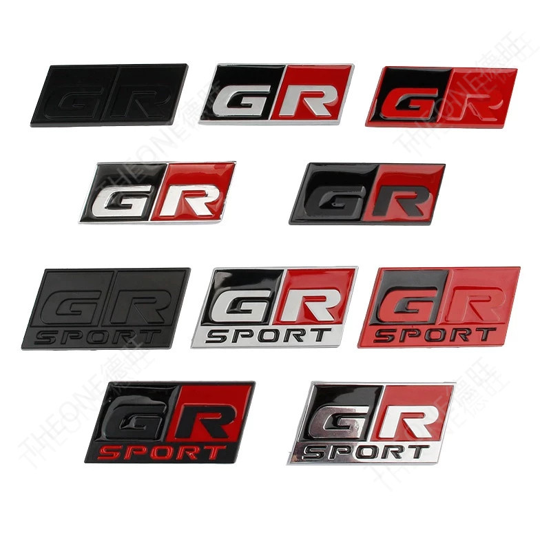 1 ✿ 豐田 Gazoo Racing 的金屬汽車貼紙 GR Sport 中網標誌
