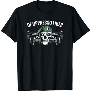 Skull De Oppresso Liber 特種部隊綠色貝雷帽 T 恤