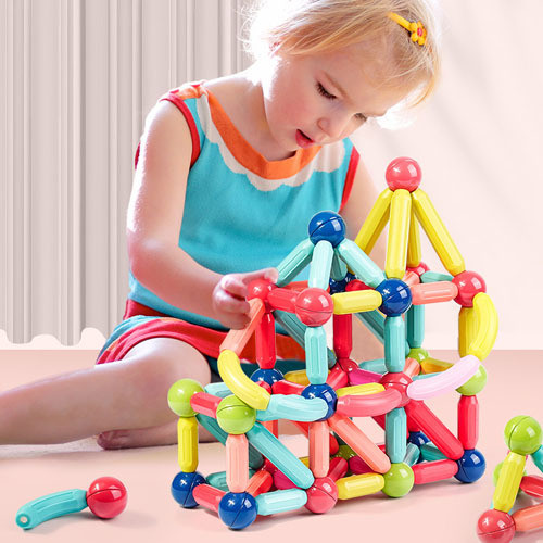 跨境百變磁力棒強磁大號兒童益智早教玩具寶寶智力拼裝磁力積木