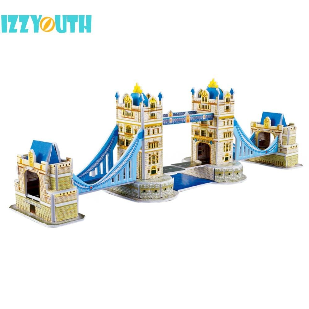 ∞紙倫敦橋模型拼圖三維DIY拼圖兒童益智玩具