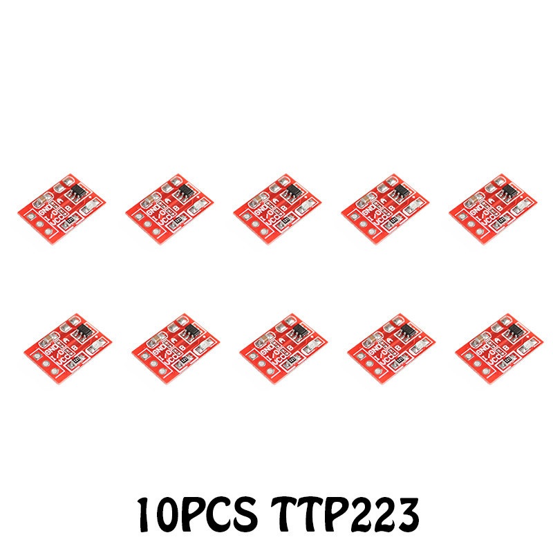 10pcs/20pcs電容式單通道自鎖觸摸開關傳感器ttp223觸摸按鍵模塊