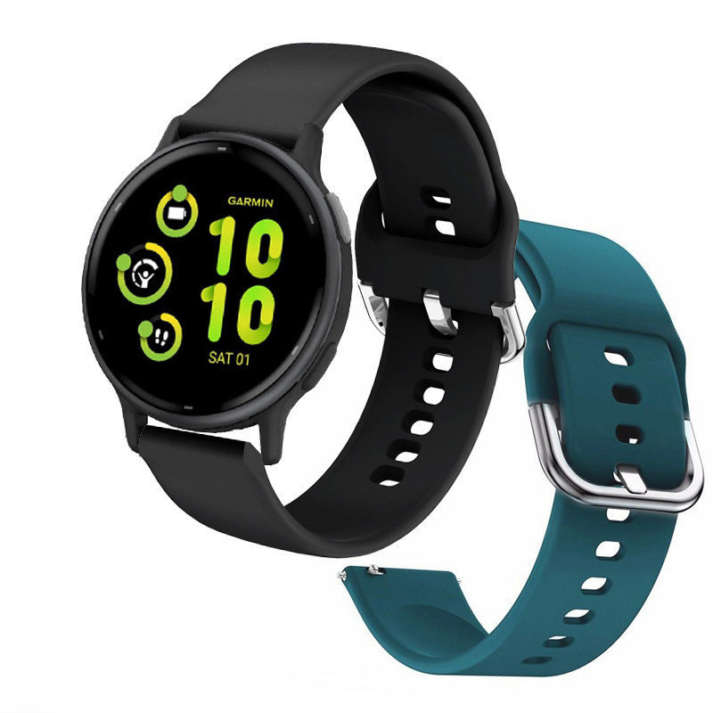 Garmin Vivoactive 5 智能手錶矽膠錶帶適用於 Garmin Vivoactive 4 智能手錶錶帶腕帶