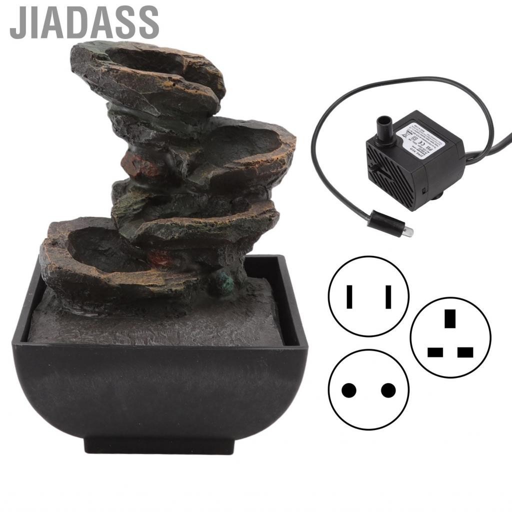 Jiadass 桌上型噴泉耐用樹脂 4 層 LED