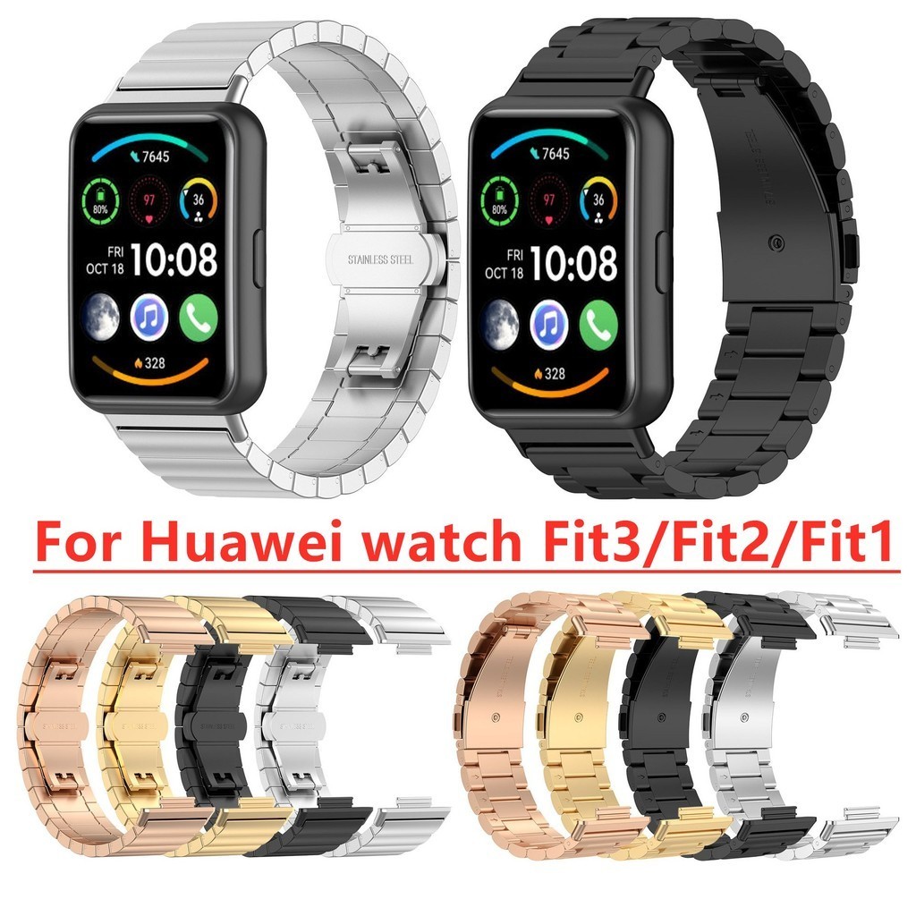 適用于華為 Watch Fit3 配件豪華不銹鋼錶帶 華為手錶fit2智能手錶替換腕帶 Huawei watch fit