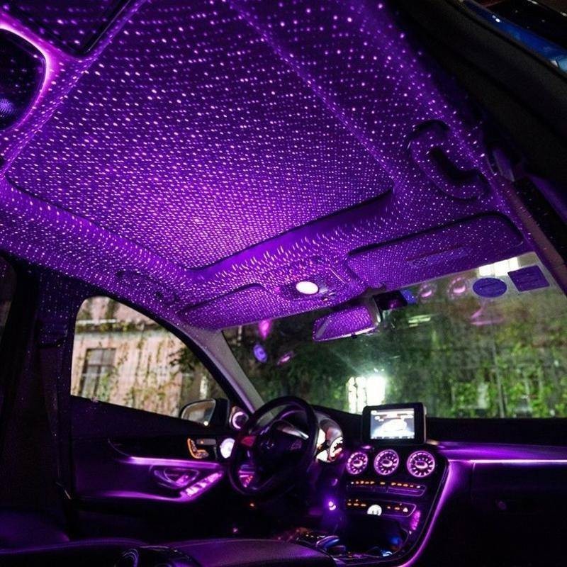 車用星空頂usb星空燈雷射投影裝飾燈汽車氛圍車頂滿天星led氣氛燈