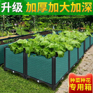 ★免運★種菜盆 花盆 天台樓頂種菜專用箱種植箱神器戶外花箱陽臺菜盆長方形盆特大花盆