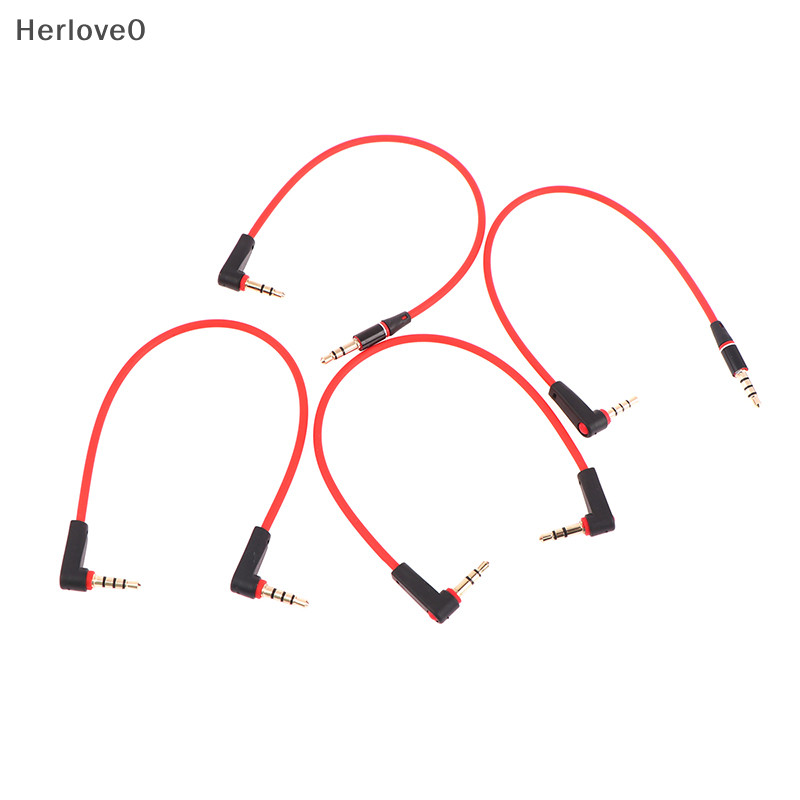Herlove 3 極直角 3.5mm 公對公短 AUX 立體聲電纜 20cm 30cm TW