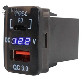 30x20mm 車載 USB 充電器 QC3.0 快速充電,帶 PD Type C USB 充電器適配器,適用於