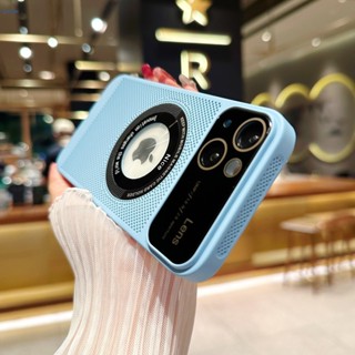 散熱磁吸 超薄散熱透氣 鏡頭膜全包 防摔手機殼 適用蘋果iPhone 15 14 13 12 11 Pro Max保護殼