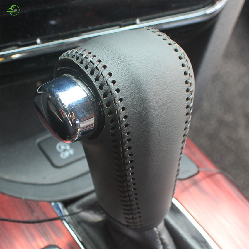 HONDA 適用於本田 Vezel HRV HR-V 2014 - 2022 內飾配件的皮革汽車齒輪頭換檔旋鈕蓋齒輪環