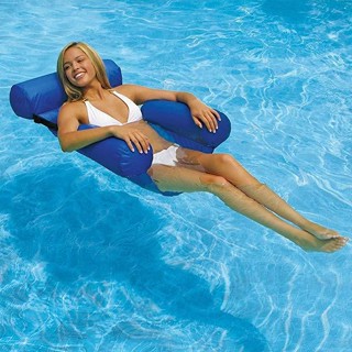 可折疊充氣浮床可調節水上運動休閒椅靠背泳池吊床 SVNC