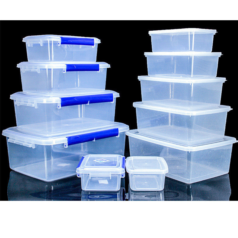 保鮮盒透明塑膠盒子大容量廚房收納盒長方形冰箱收納密封盒收納盒