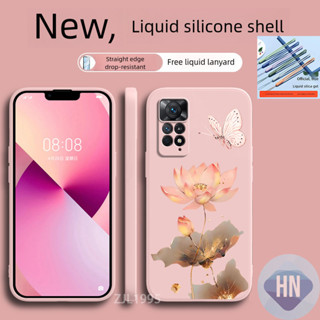 外殼 Redmi Note 11 Pro 4G 11 Pro 5G 11 4G 11s手機殼定製蝴蝶蓮花形象液體TPU外