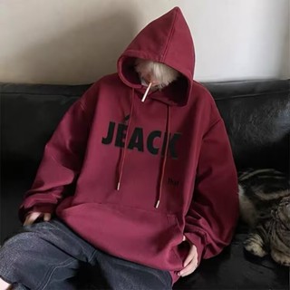 【HOT 本舖】男裝 M-5XL 美式hiphop衛衣男 春秋款 ins潮牌 加絨外穿上衣服 連帽秋季新款上衣