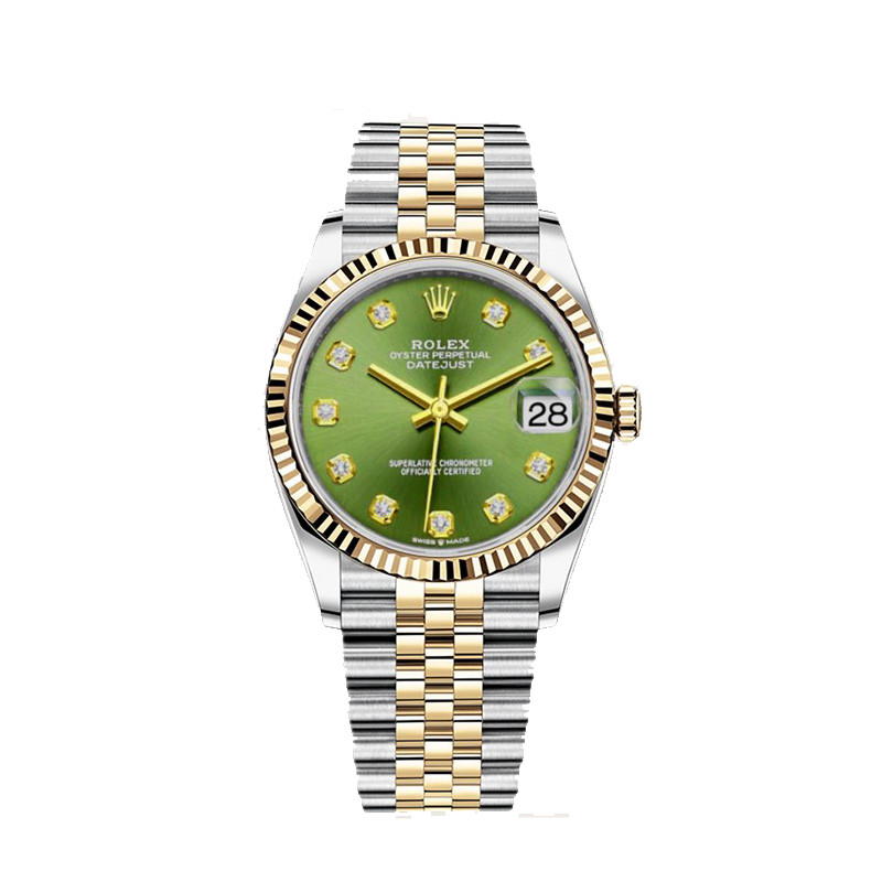 Rolex 勞力士日誌型系列16233綠盤後鑲鑽自動機械男表