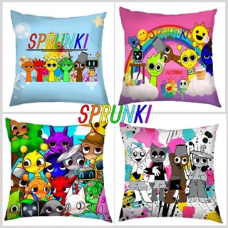 Sprunki 卡通枕套舒適柔軟的枕套 45 * 45cm 枕套辦公室和客廳枕套裝飾
