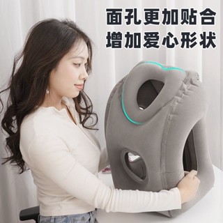 JH 現貨 飛機旅行充氣枕u形護頸枕車用睡覺神器趴睡枕辦公室午休抱枕靠枕