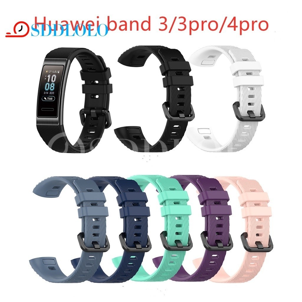 適用於 HUAWEI Band 7 6 4 3pro 矽膠錶帶腕帶腕帶的橡膠腕帶, 適用於 Honor Band 6 5