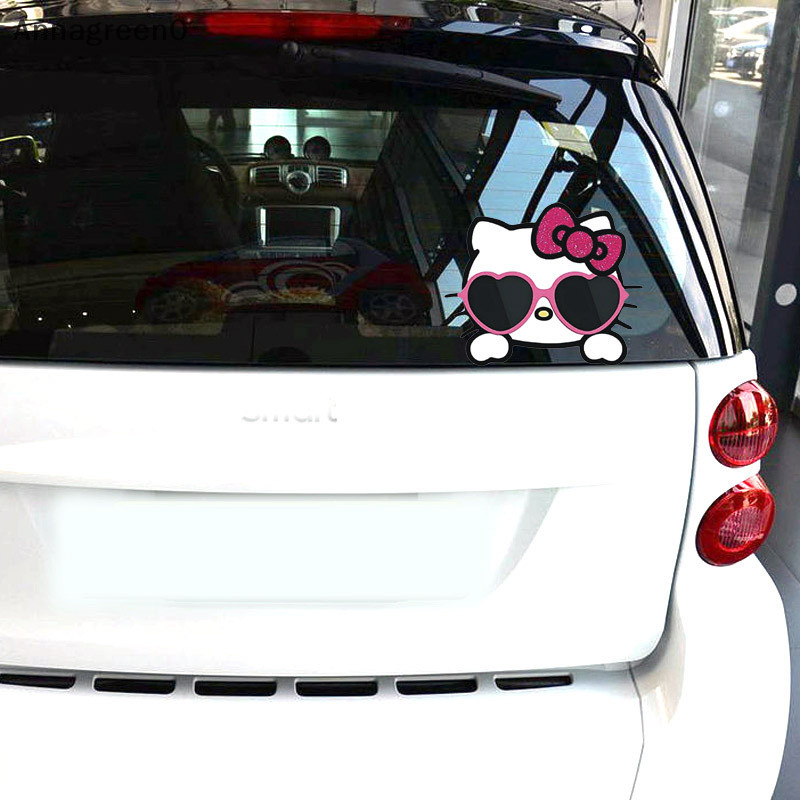 Anna卡哇伊三麗鷗hello Kitty車貼後視鏡貼車身裝飾貼卡車摩托車車輛汽車EN